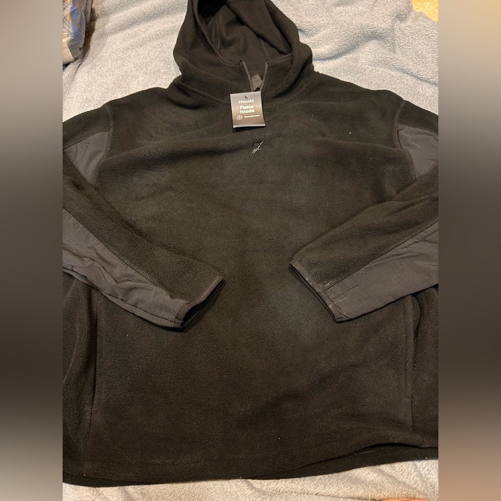 primark fleece black hoodie  sz s/ m nwt